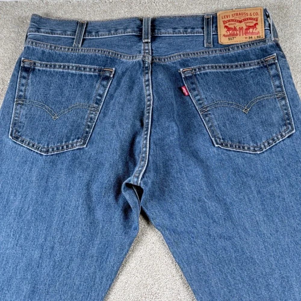 Levi's 517 Bootcut Jeans Mens 34x32 Blue Excellent 100% Cotton Denim 00517-4891